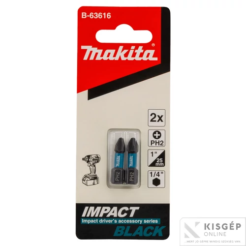 Makita impact BLACK csavarbehajtó bit PH2 25mm