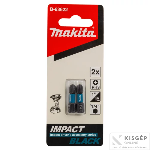 Makita impact BLACK csavarbehajtó bit PH3 25mm