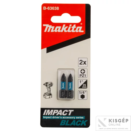 Makita impact BLACK csavarbehajtó bit PZ1 25mm