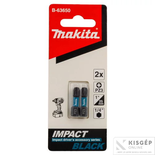 Makita impact BLACK csavarbehajtó bit PZ3 25mm