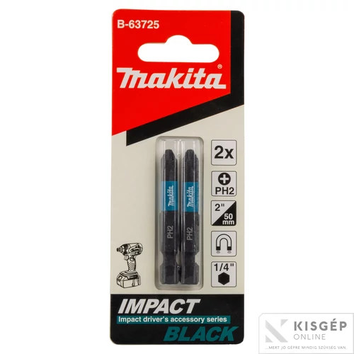 Makita impact BLACK csavarbehajtó bit PH2 50mm