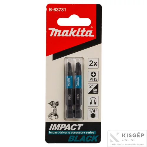 Makita impact BLACK csavarbehajtó bit PH3 50mm