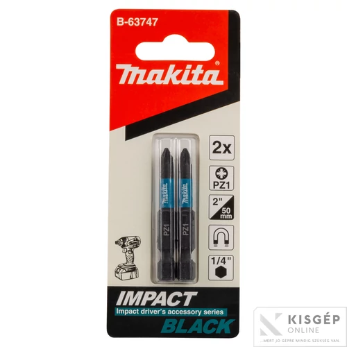 Makita impact BLACK csavarbehajtó bit PZ1 50mm