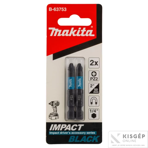 Makita impact BLACK csavarbehajtó bit PZ2 50mm