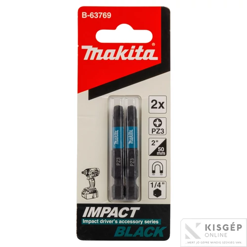 Makita impact BLACK csavarbehajtó bit PZ3 50mm