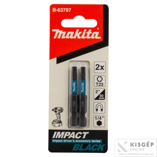 Makita impact BLACK csavarbehajtó bit T25 50mm