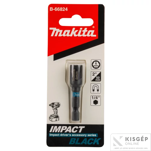 Makita impact BLACK mágneses dugókulcs 6mm