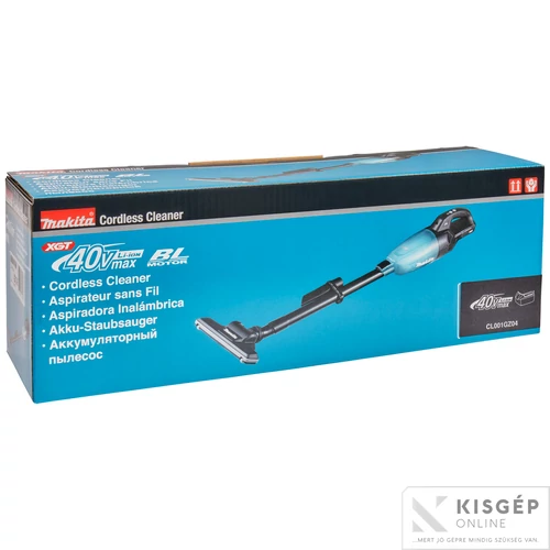 Makita CL001GZ04 40Vmax XGT Li-ion BL 125W 21kPa porszívó Z FEKETE