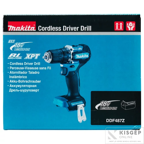 Makita DDF487Z 18V LXT Li-ion BL 40Nm fúró-csavarbehajtó Z