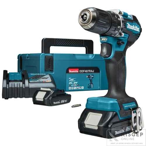 Makita DDF487RAJ 18V LXT Li-ion BL 40Nm fúró-csavarbehajtó 2x2,0Ah