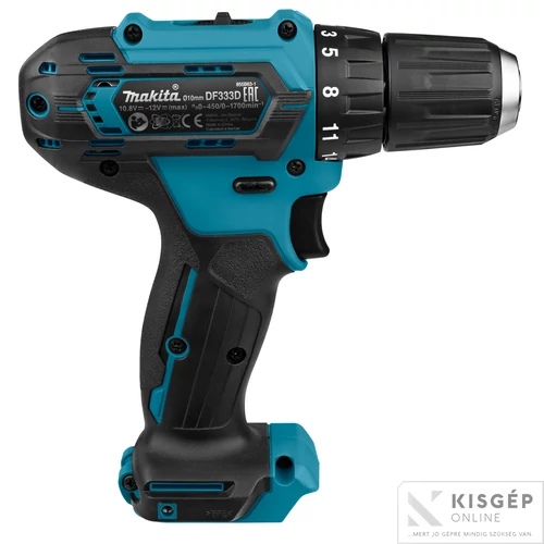 Makita DF333DZ 12V max CXT Li-ion 30Nm fúró-csavarbehajtó+MAKPAC