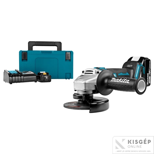 Makita DGA506RTJ 18V LXT Li-ion BL 125mm sarokcsiszoló 2x5,0Ah + FÉK