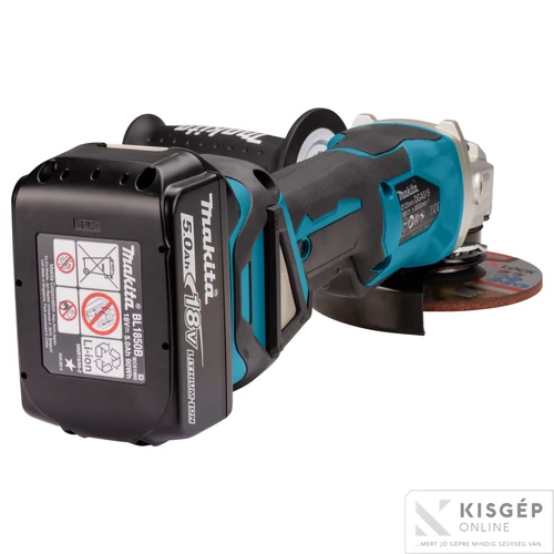 Makita 18V LXT Li-ion BL 125mm X-LOCK sarokcsiszoló ford+fék 2x5,0Ah