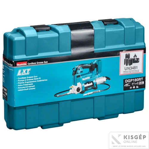 Makita DGP180RT 18V LXT Li-ion BL 2 seb zsírzógép 1x5,0Ah