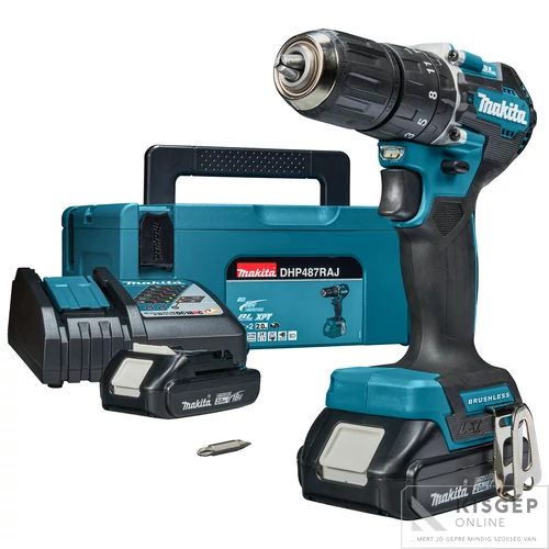 Makita DHP487RAJ 18V LXT Li-ion BL 40Nm ütvefúró-csavarbehajtó 2x2,0Ah