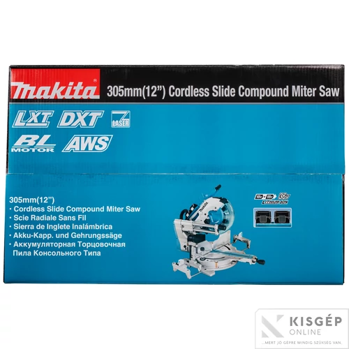 Makita DLS211PT2U 2x18V LXT Li-ion BL AWS 305mm gérvágó dual DXT 2x5,0Ah+DT