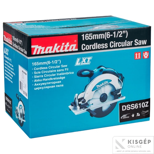 Makita DSS610Z 18V LXT Li-ion 165mm körfűrész Z