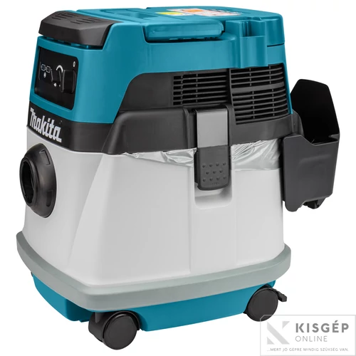Makita DVC150LZ 2x18V LXT Li-ion és hálózati 9,0/24kPa 70/320W száraz-nedves porszívó 15L Z