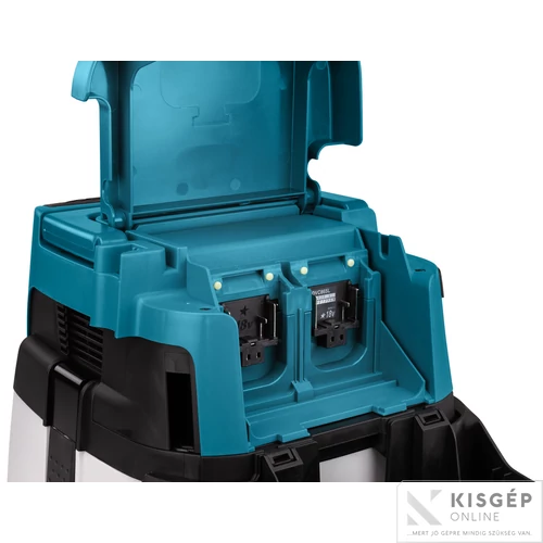 Makita DVC150LZ 2x18V LXT Li-ion és hálózati 9,0/24kPa 70/320W száraz-nedves porszívó 15L Z