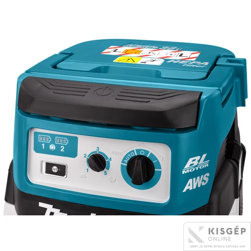 Makita DVC157LZX3 2x18V LXT Li-ion BL AWS 11kPa 110W HEPA száraz porszívó 15L Z