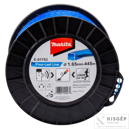 Makita E-01753  négylevelű damil, kék, 1.65mm 445m