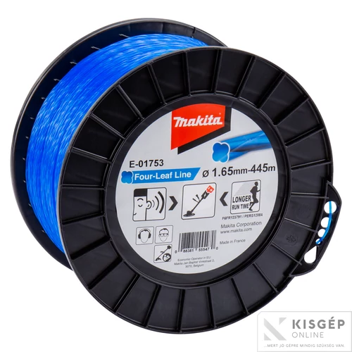 Makita E-01753  négylevelű damil, kék, 1.65mm 445m