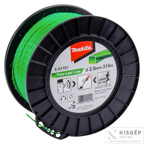 Makita E-01781  négylevelű damil, zöld, 2.0mm 310m