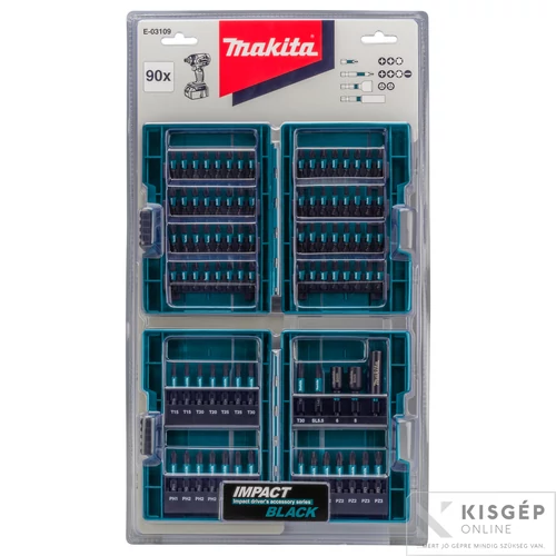 Makita impact BLACK 90db-os bitkészlet