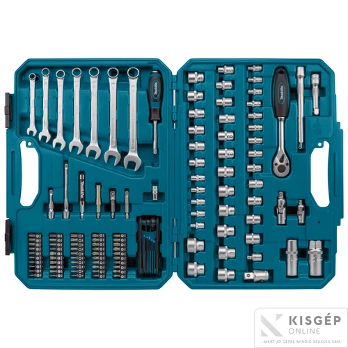 Makita 120 részes szerszámkészlet műanyag kofferben