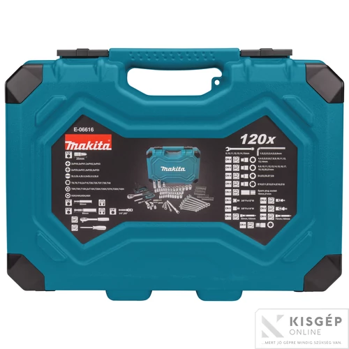 Makita 120 részes szerszámkészlet műanyag kofferben