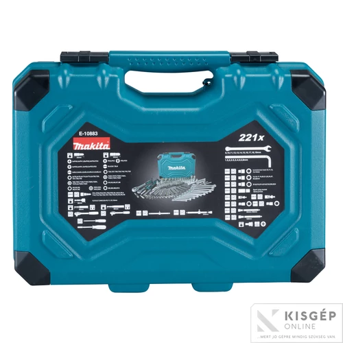 Makita 221 részes szerszámkészlet műanyag kofferben