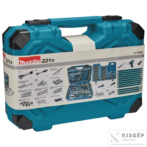 Makita 221 részes szerszámkészlet műanyag kofferben