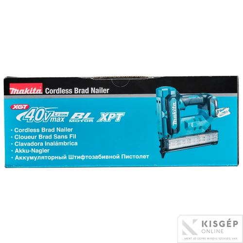 Makita FN001GZ 40Vmax XGT Li-ion BL 18Ga szegekhez 15-40mm akkus szegező Z