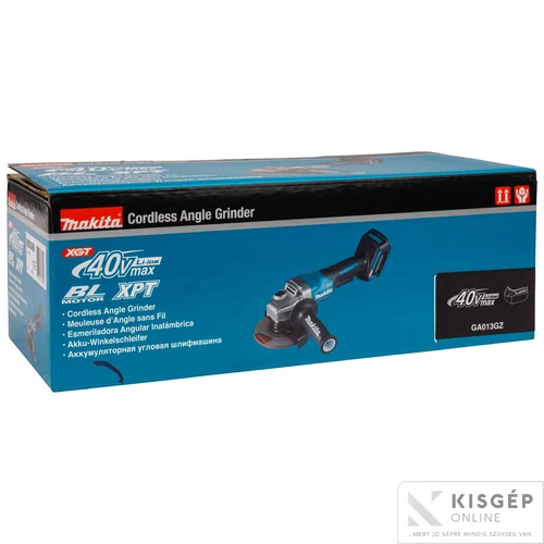 Makita GA013GZ 40V max XGT Li-ion BL 125mm sarokcsiszoló Z + FÉK géptest