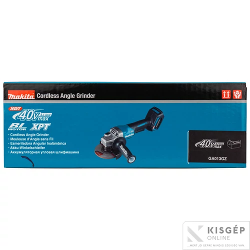 Makita GA013GZ 40V max XGT Li-ion BL 125mm sarokcsiszoló Z + FÉK géptest