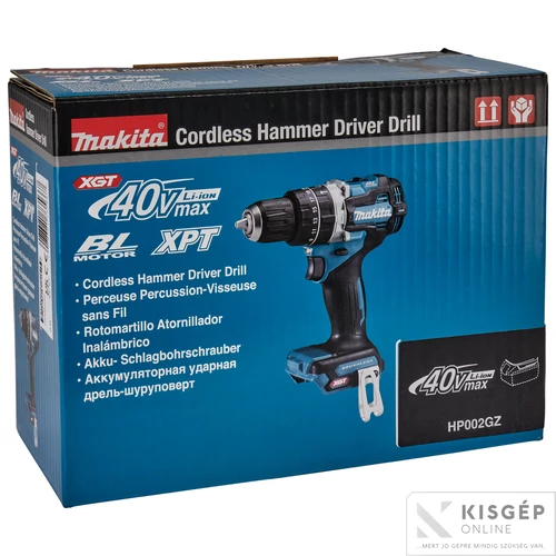 Makita HP002GA201 40Vmax XGT Li-ion BL 65Nm ütvefúró-csavarbehajtó 2x2,0Ah