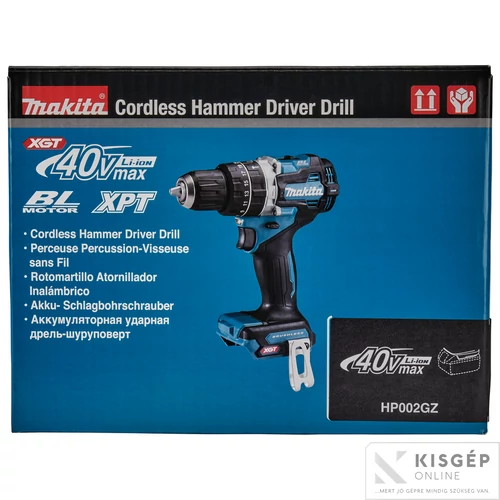 Makita HP002GA201 40Vmax XGT Li-ion BL 65Nm ütvefúró-csavarbehajtó 2x2,0Ah