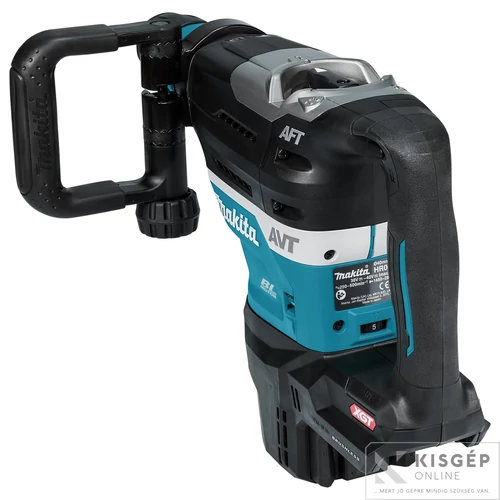 Makita HR005GT202 40Vmax XGT Li-ion BL AWS 40mm 8,0J SDS-Max fúró-vésőkalapács 2x5,0Ah + WUT01