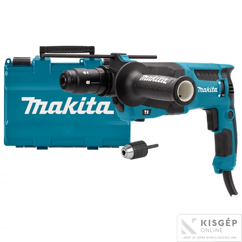 Makita 800W 2,4J SDS-Plus fúró-vésőkalapács + SDS-Plus tokmány