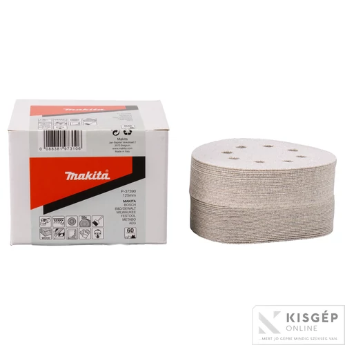 MAKITA Excenterpapír tépőz. fehér 125mm K60 (50 db/cs)