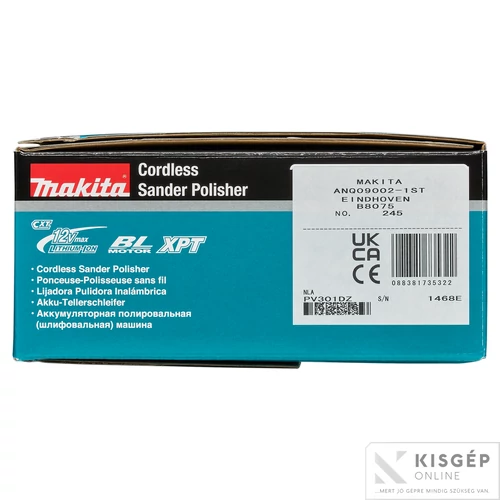 Makita PV301DZ 12Vmax CXT Li-ion BL csiszológép Z