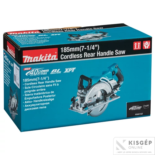 Makita RS001GZ 40Vmax XGT Li-ion BL ADT 185mm Mg hátsó markolatos körfűrész Z
