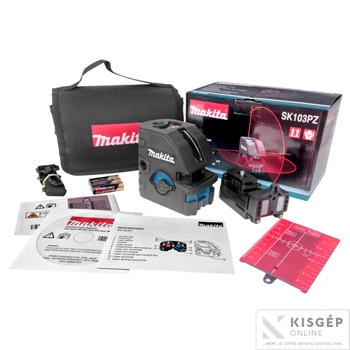 Makita SK103PZ Önbeálló kombinált pont, vonal és keresztlézer 180°