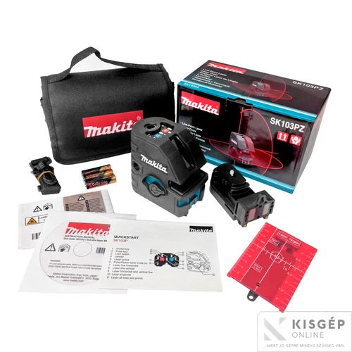 Makita SK103PZ Önbeálló kombinált pont, vonal és keresztlézer 180°