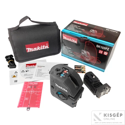 Makita SK103PZ Önbeálló kombinált pont, vonal és keresztlézer 180°