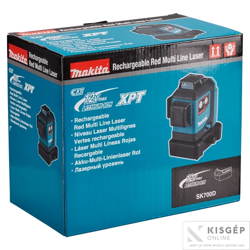 Makita SK700D 12Vmax CXT Li-ion 3xTELJES vonal lézer PIROS Z