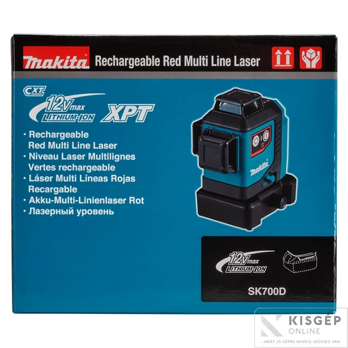 Makita SK700D 12Vmax CXT Li-ion 3xTELJES vonal lézer PIROS Z