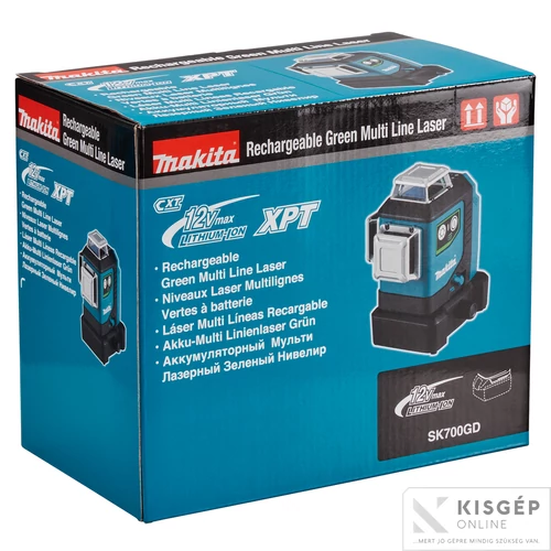 Makita SK700GD 12Vmax CXT Li-ion 3xTELJES vonal lézer ZÖLD Z