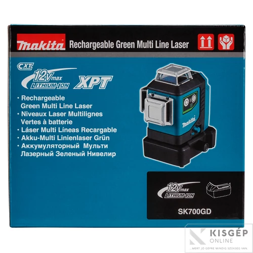Makita SK700GD 12Vmax CXT Li-ion 3xTELJES vonal lézer ZÖLD Z