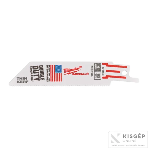 Milwaukee Szablyafűrészlapok 100/1,4 mm Bimetal, Co (5 db/cs)
